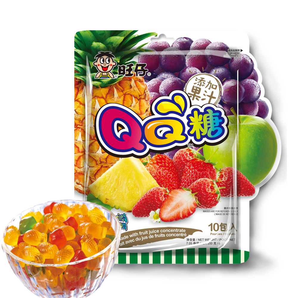 Want Want QQ Gummies (200g, 4 flavor ea.)